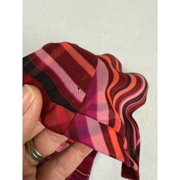 Express Skirt Women's Medium Red Pink Plaid A-Line Classic Academia preppy Flaw - Picture 9 of 13